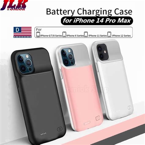 Jlk 6000mah Battery Case For Iphone 14 13 12 11 Pro Xs Xr Max 8 7
