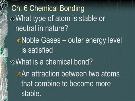 Ppt Ch 6 Chemical Bonding Powerpoint Presentation Free Download