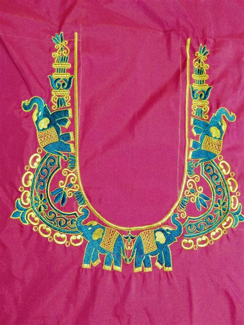 Pin By Sri Sai Creation On Computer Embroidery Works Embroidery Neck