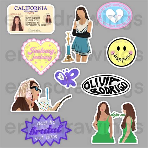 Sour Olivia Rodrigo Sticker Pack Etsy