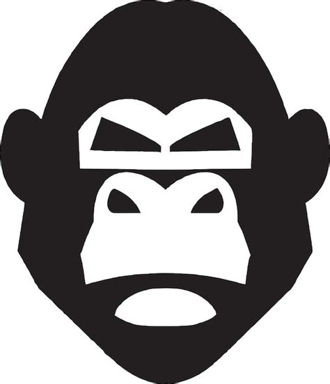 Premium Vector Monkey Head Silhouette Vector Logo
