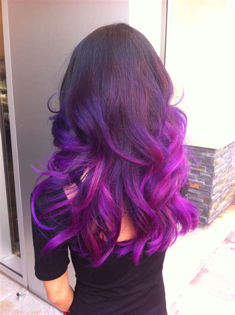 My Hair Black Basepurple To Magenta Ombré Magenta Hair Purple Ombre Hair Magenta Hair Colors