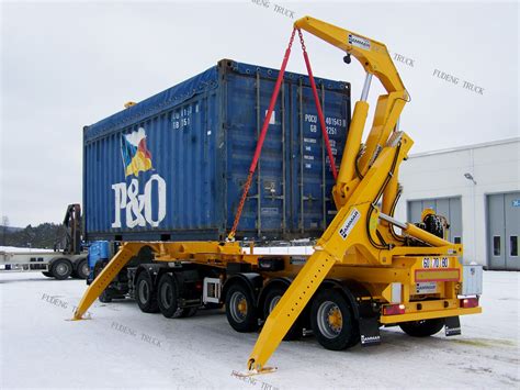 Shandong Fudeng Automobile Coltd 3 Axle Container Side Loader Semi