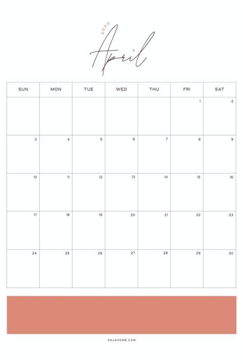 Printable April Calendars 2023 Anjahome October Calendar October