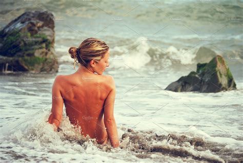 Nude Woman In The Mediterranean Sea ~ People Photos