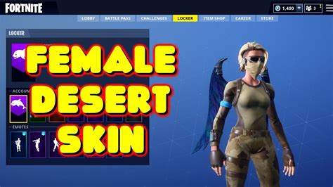 New Leaked Female Desert Skin Scorpion In Game Fortnite Showcase