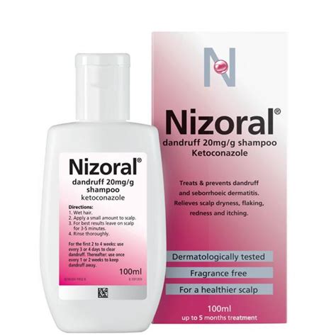 Nizoral Ketoconazole Seborrhoeic Dermatitis And Dandruff Shampoo 100ml