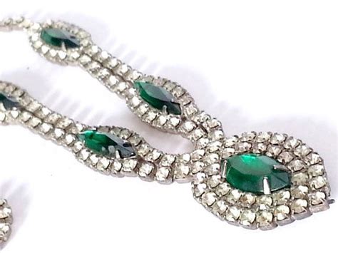 Vintage Kramer Of New York Vintage Necklace Green Emerald And Etsy