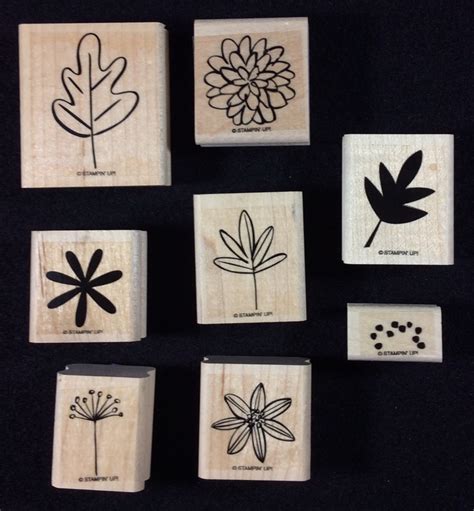 Fall Flair Wood Mounted Rubber Stamp Set From Stampin Up Etsy