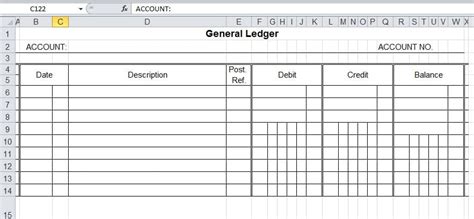 General Ledger Templates Word Excel Pdf Formats