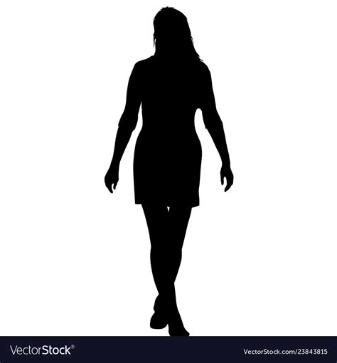 Female Silhouette Standing Outline