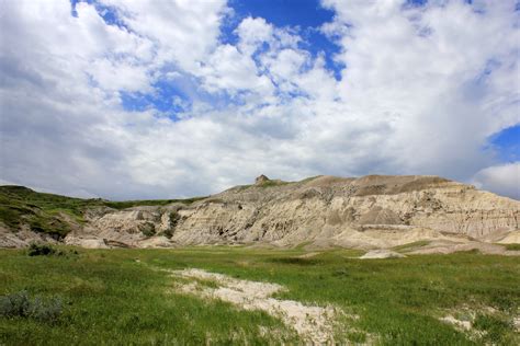 Lots Of Clouds Over The Hills At White Butte North Dakota Image Free