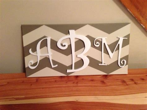 10x20 Monogram Canvas Painted Chevron I Made For My Parents Paint