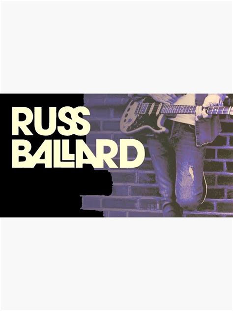 Russ Ballard Best Of Album Singer Logo Poster By Montnfstt Redbubble