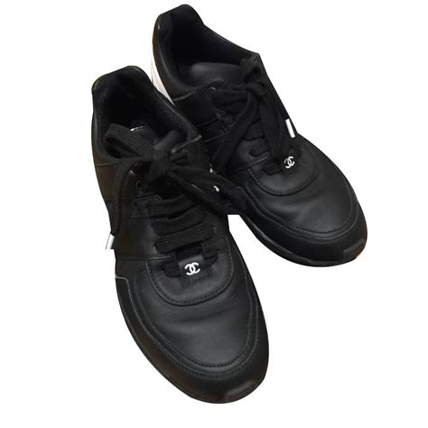 Chanel Sneakers Black Leather Ref 31903 Joli Closet