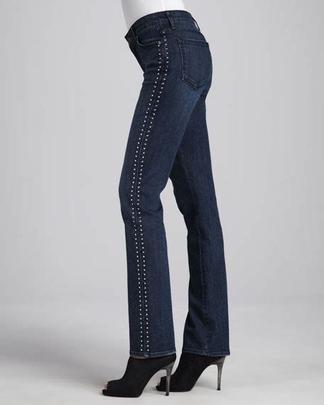 Cj By Cookie Johnson Faith Beaded Straight Leg Jeans