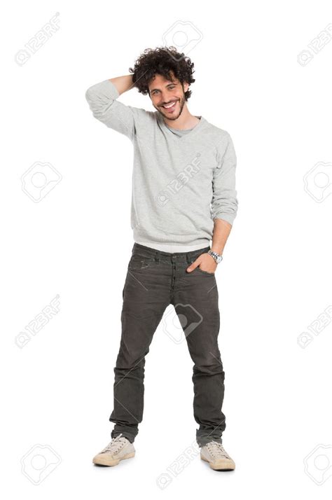 Portrait Of Happy Young Man Standing Over White Background Man