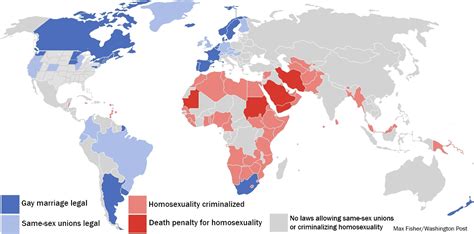 This Map Shows How America Compares To The Rest Of The World On Gay Rights The Washington Post