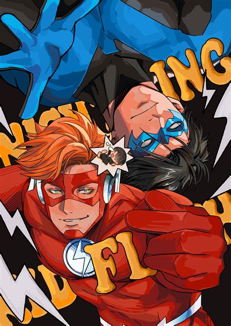 Dick Grayson Nightwing The Flash Wally West And Kid Flash Dc