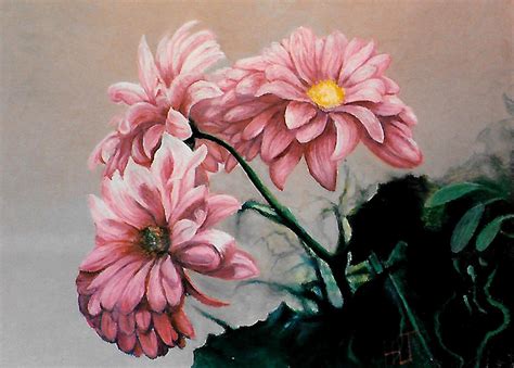 Pastel Flower Painting By Herb Taylor Fine Art America