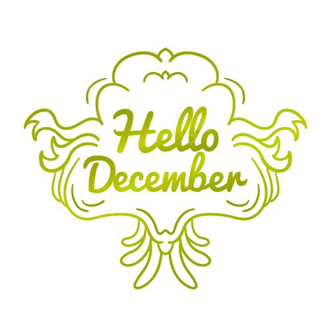 Hello December Vector Png Images Hello December Line Art Design Hello