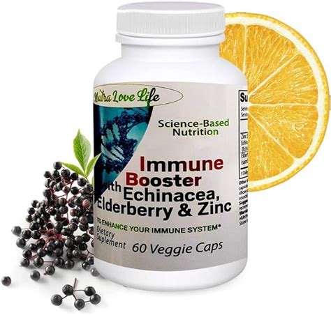 immune system booster inmune support with elderberry echinacea zinc 60 capsules