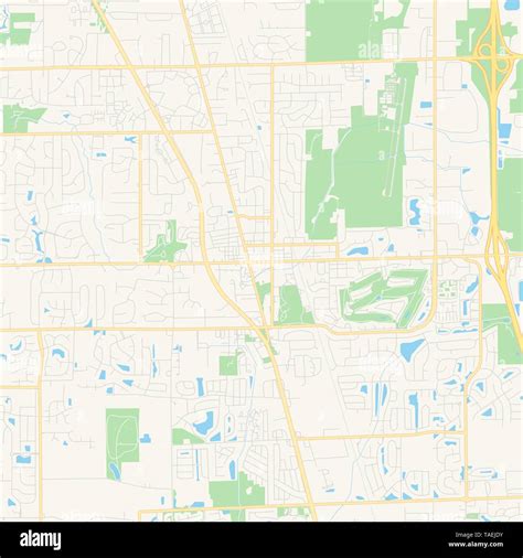 Il Vettore Vuoto Mappa Di Greenwood Indiana Stati Uniti Damerica