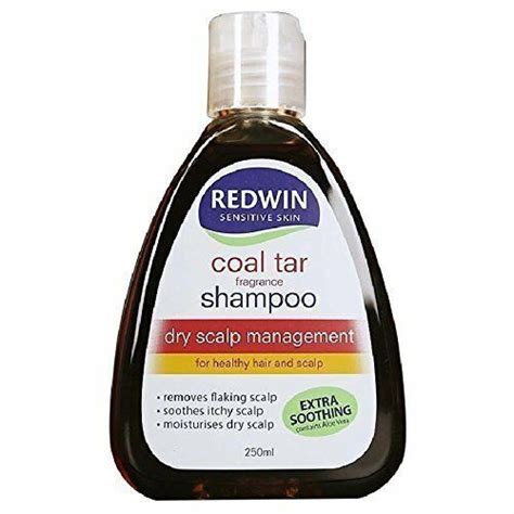 Redwin Coal Tar Shampoo 250ml Ph Balanced Formula Dry Scalp Management