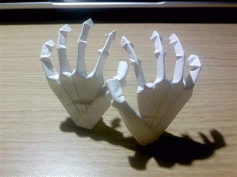 Origami Skeleton Hands By Theorigamiarchitect On Deviantart