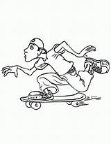 Skateboard Skateboarding Ausmalbild Malvorlage sketch template