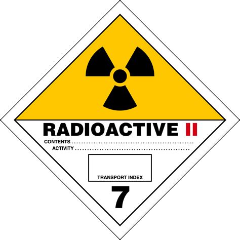 Class 7 Radioactive Materials Placards And Labels According 49 Cfr