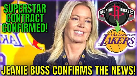 NBA ALERT SUPERSTAR S CONTRACT WITH THE LAKERS CONFIRMED BY JEANIE