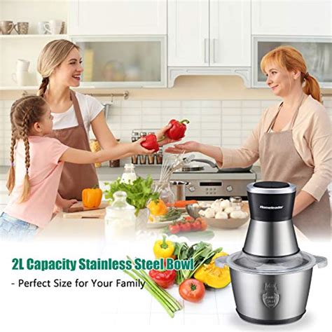 Electric Food Chopperhomeleader 8 Cup Food Processor2l Stainless