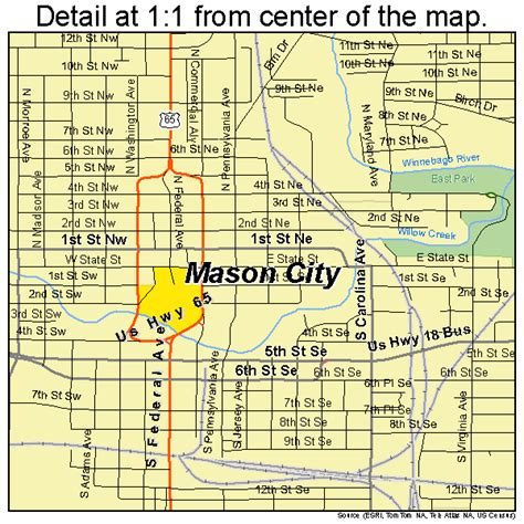 Mason City Iowa Street Map 1950160