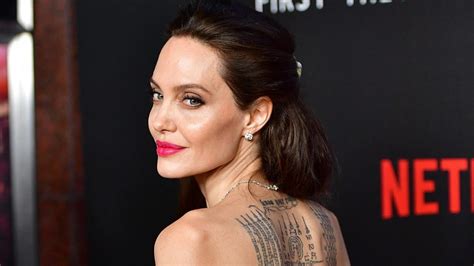 Angelina Jolie S Mystery Middle Finger Tattoos Explained After Fans Speculate Link To Ex Brad Pitt