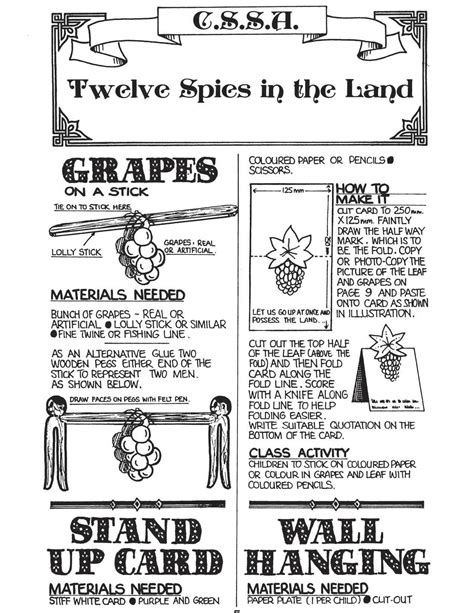 Twelve Spies In The Land Cssa Primary Stage 2 Lesson 2 Magnify Him