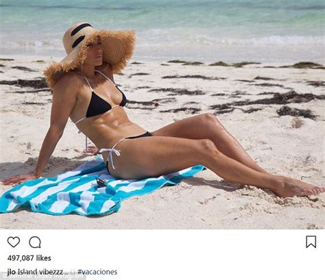 Jennifer Lopez Bares Bikini Body On Beach For Instagram Snap