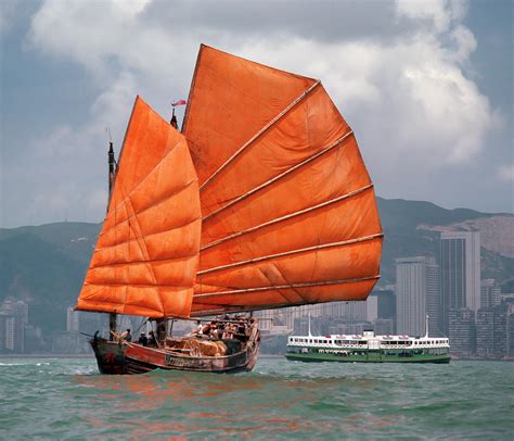 Traditional Junk Boat In Hong Kong Photograph By Harald Sund