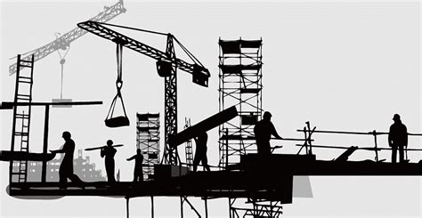 Competencies Construction Workers Silhouettes Building Building