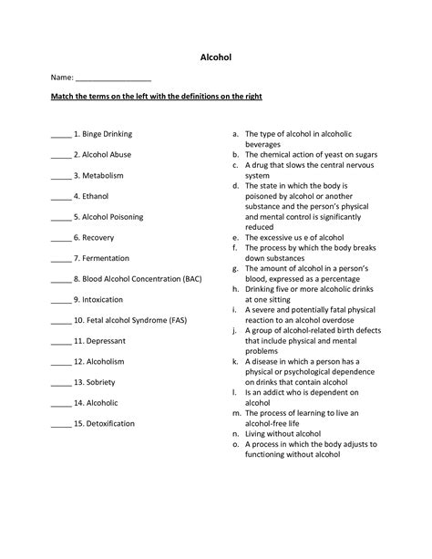 The Brain And Addiction Worksheets Worksheeto Com