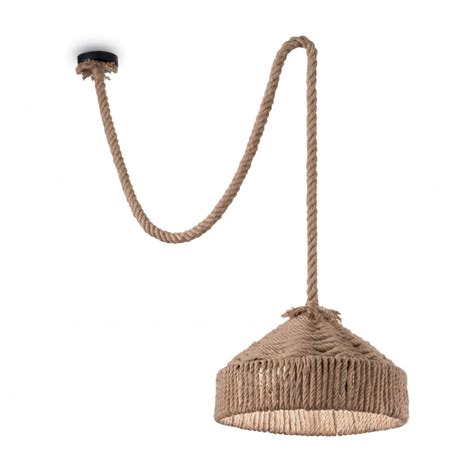 Ideal Lux Id134833 Canapa Pendant Made From Sailor Rope