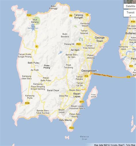 Penang Map Penang Malaysia Travel Guide Find Information About