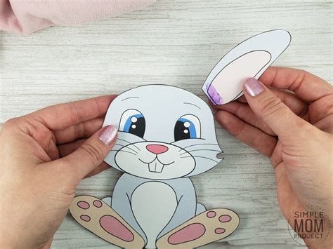 Free Cut And Paste Bunny Rabbit Craft Simple Mom Project
