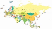 World Map Europe And Asia – Map Vector