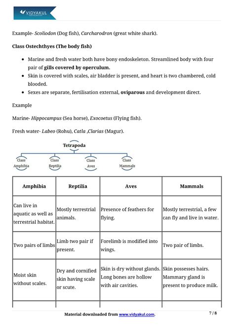 4 Animal Kingdom Classification Biology Notes For