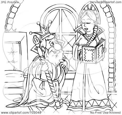Royalty Free Rf Clipart Illustration Of A Coloring Page Outline Of An