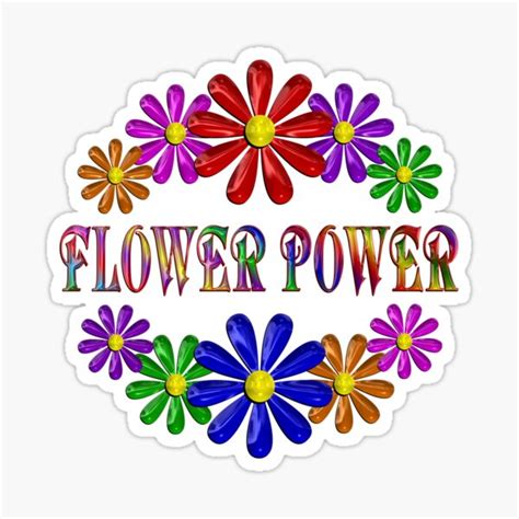 60s Flower Power 1960s Stickers Redbubble