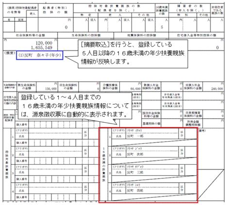 Q．源泉徴収票に扶養情報を表示する方法 株式会社ソリマチサポートセンター