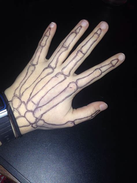 Https://techalive.net/draw/how To Draw A Skeleton Hand On Your Hand