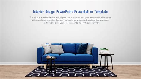 Interior Design Powerpoint Presentation Template With Living Room